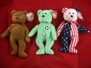 Osos de lentejuelas, peluche y patadas Ty Beanie Babies - Imagen 1 de 5