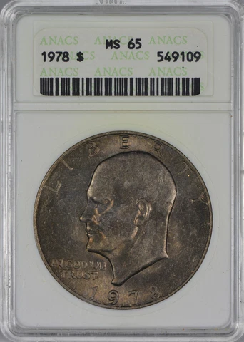 1978 Eisenhower Dollar ANAC MS65 - Rich Toning Cover