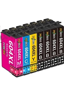604XL Ink Cartridges Replacement for Expression Home XP-2205 XP-3200 XP-3205 - Picture 1 of 7