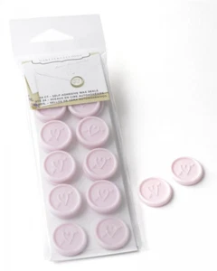 Heart and Arrow Blush Self-adhesive Faux Wax Seals - 24ct. - Picture 1 of 1