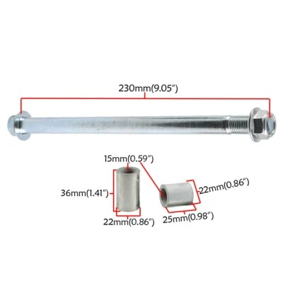 Rueda trasera de 15 mm eje de 9" para moto de cross Honda XR CRF 50 70 90 110cc espaciadores Foto 1 de 4