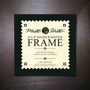 Marco de madera Mill Hill pintado a mano color liso chocolate 6 x 6 GBFRM4 - Imagen 1 de 1