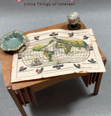 LITTLE THINGS OF INTEREST MAGELLAN MAP in Miniature 1:12 Scale Voyage Around The World Ferdinand Magellan