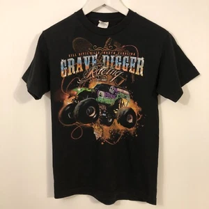 vtg Grave Digger Racing Monster Truck T-Shirt Sz S Alstyle Kill Devil Hills NC - Picture 1 of 13