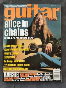 Guitar School Magazine August 1996 Alice In Chains White Zombie Van Halen KWS - Bild 1 von 2