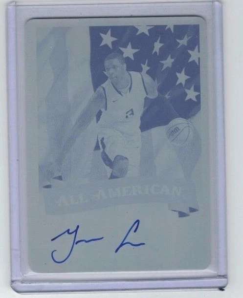TERRENCE JONES 2012-13 Leaf Signature Series AUTO PRINTING PLATE #1/1 Cyan RC SP - Image 1 of 1