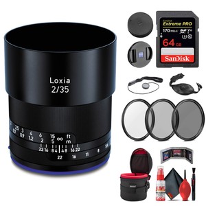 Zeiss Loxia Biogon T* 35mm f/2 Lens for Sony E Mount (2103-749) + Deluxe Kit