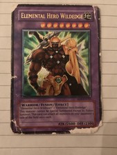 Elemental Hero Wildedge Ultimate Rare Wear On Card