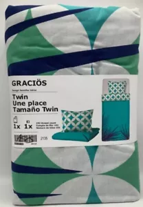 Ikea Gracios Twin Bettbezug + 1 Kissenbezug Fliesenmuster mehrfarbig 204.624.48 - Bild 1 von 3