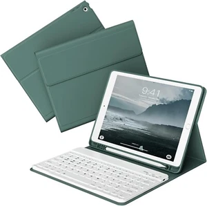 KVTVOU Keyboard case for iPad 9th/8th/7th Generation 10.2 inch Wireless Bluetoot - Afbeelding 1 van 9