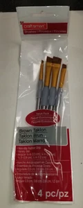 Craft Smart Brushes 4pc Brown Super Value Pack - Picture 1 of 4