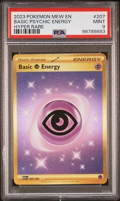 Basic Psychic Energy 2023 Pokemon Mew En-151 207/165 Hyper Rare PSA 9 - Image 1 of 2