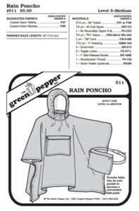 Adults Rain Poncho #511 Sewing Pattern (Pattern Only) gp511 - Picture 1 of 1