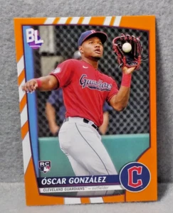 2023 Topps Big League Electric Orange Oscar Gonzalez #22 Cleveland Guardians RC - Bild 1 von 2