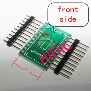 2x SOP20 SO20 TSSOP20 a DIP20 adaptador convertidor de PCB - Imagen 1 de 2
