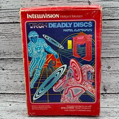 Intellivision Tron Deadly Discs Vintage 1982 Video Game Complete Untested - Image 1 of 4