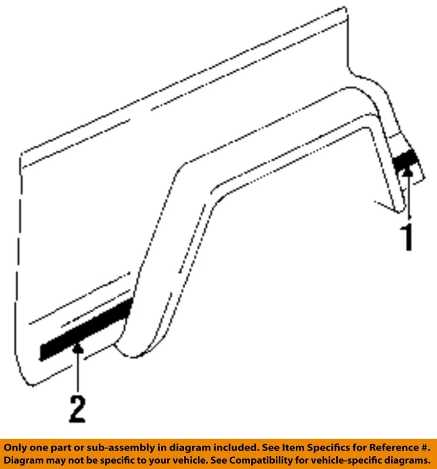 CHRYSLER OEM 91-96 Cherokee Quarter Panel Exterior Trim-Front Molding 5CY03RV1 Foto 1 de 1