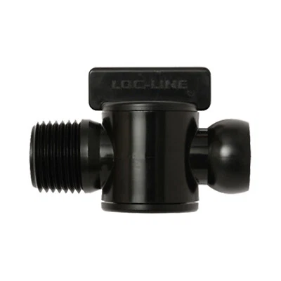 Loc-Line ½" Male NPT Valve 1/2" Valve for Loc-Line Plumbing Part 39852-BLK - Image 1 of 2