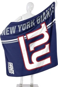 New York Giants Plush Throw Blanket 50” x 60” - Restructure Design Soft Raschel - Picture 1 of 9