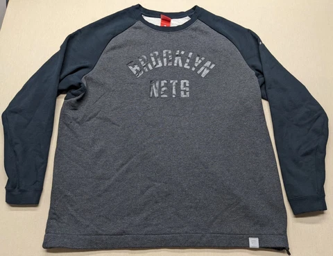 Nike NBA Brooklyn Nets Crewneck Sweatshirt Pullover Men's Size XL Cover