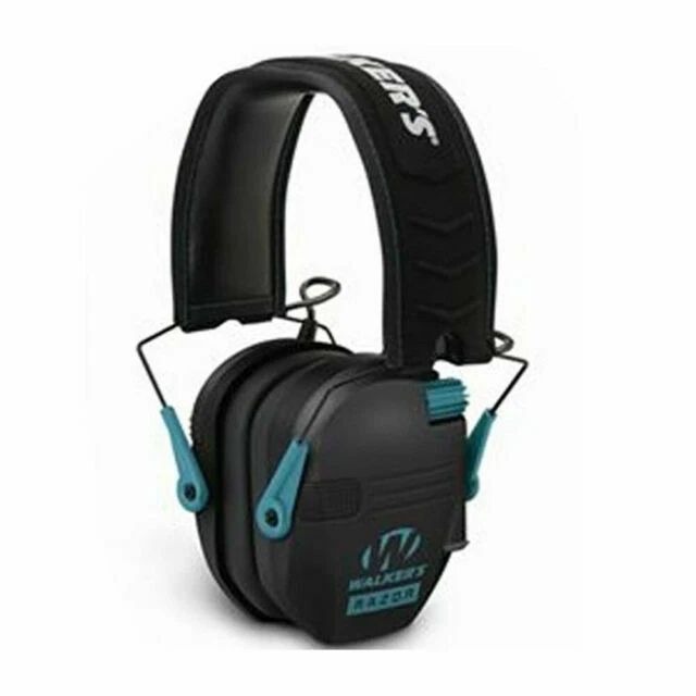 Walkers GWP-RSEM-TL Slim Shooter Folding Electronic Earmuff 23 dB - Teal/Black