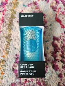 Starbucks Glaciar Azul Ombre Tachonado Adorno Llavero 2023 Copa Fría Nuevo - Imagen 1 de 4