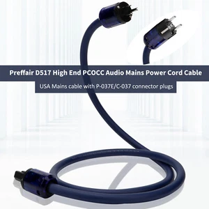 Cable de alimentación de la UE EE. UU. PCOCC cable de alimentación de red de cobre enchufe Schuko conector de alimentación - Imagen 1 de 25
