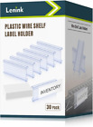30Pcs Plastic Wire Shelf Label Holders for Metro 1-1/4In Shelves, Label Area 3In