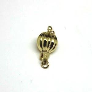 Genuine 9ct Yellow Gold 8mm Corrugated Ball Pearl Clasp*Free Express Post In Oz - Picture 1 of 10