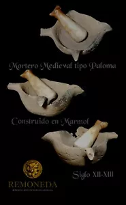 Mortero Medieval de Marmol .Remoneda - Imagen 1 de 1