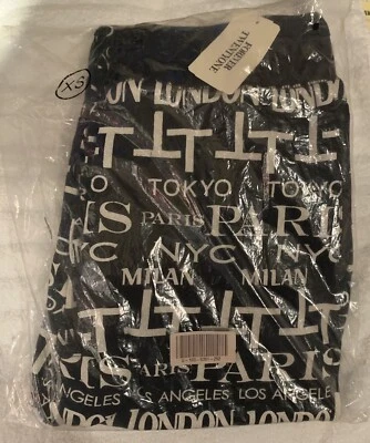 Forever TwentyOne 21 Pants Womens XS Long Drawstring BL/Wh Joggers NWT Paris VTG - Image 1 of 2