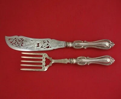 Juego de servir pescado victoriano inglés Aaron Hadfield 2 piezas HH con pájaro pez Foto 1 de 2