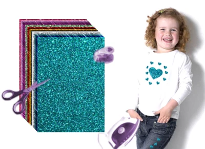 Glitzer Bügelfolie Din A4 * Flexfolie * Glitter * für Deine eigene Motive - Bild 1 von 2