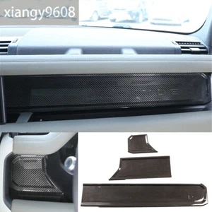 For Land Rover Defender 90 110 2020-23 Real Carbon Dashboard Wordmark Panel Trim - Picture 1 of 12