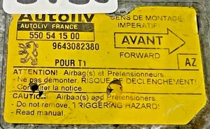 LEERES AIRBAGSTEUERGERÄT PEUGEOT 206 9643082380 AUTOLIV 550541500 AZ - Bild 1 von 4
