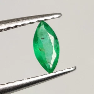 0,18 quilates - Esmeralda natural de Zambia corte marquesa fina gema de brillo verde - 8409 - Imagen 1 de 2