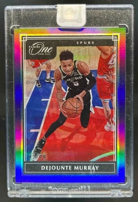 2019-20 Panini One and One Dejounte Murray Purple #12/20 Spurs - Image 1 of 2