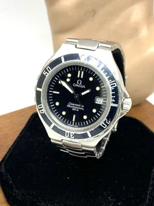 Reloj Omega Seamaster Hombre 396.1062 Cuarzo Suizo Vintage Buzo Esfera Negra 36mm - Imagen 1 de 13