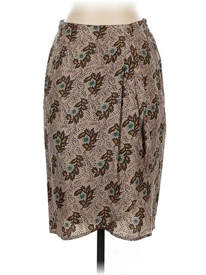 Falda de seda marrón Carole Little para mujer 6 Petites Foto 1 de 2