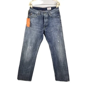 HUGO BOSS VTG Jean Men 32x34 Straight ButtonUp Blue Gorpcore Y2K Retro Basic NWT - Picture 1 of 9