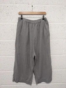 Toast Wide Leg Trousers Grey Cropped Elastic Waist - Size XL - Picture 1 of 5