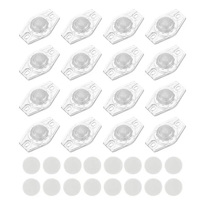 4 Sätze selbstklebende Lenkrollen,45 x 45 x 14 mm,klebrige Rolle (transparent) - Bild 1 von 4