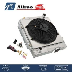 CC251 Radiator 3 Row+Shroud Fan Relay For 1961-65 Ford Falcon Mercury Comet 2.8L - Picture 1 of 11