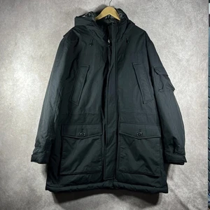 Lands' End Down Parka Jacket Mens Size XL 46-48 Black Puffer Insulated Hooded  - Picture 1 of 10