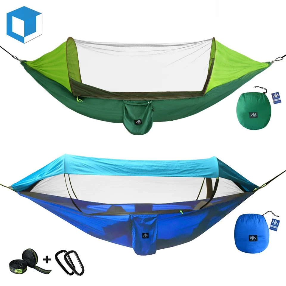 Portable Tent Camping Hammock Mosquito Net Rain Cover Waterproof Windproof Bed - Image 1 of 4