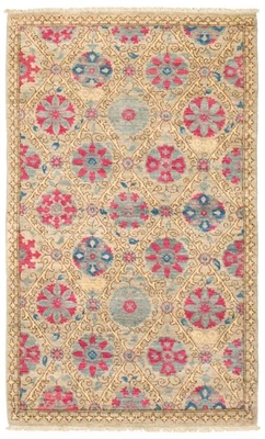 3'1" x 5'2" Hand Knotted Oriental Carpet Traditional Wool Area Rug - Image 1 of 4