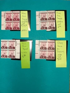 US Stamps SC# 1290, 1290a, & 1290b Frederick Douglas 25c PB's MNH 1967 & 1973 - Picture 1 of 1