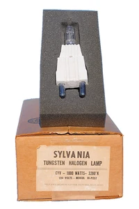 Sylvania Q1000T7/4CL 1000W 120V Tungsten Halogen Lamp BI-Post G38 3200K - Picture 1 of 6