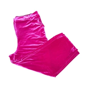 Skies Are Blue Curvy Hose Slack Bottoms Damen Übergröße 2X rosa fuchsia Velours - Bild 1 von 12