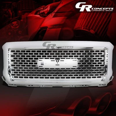 FRONT UPPER CHROME DENALI 风格围栏格栅 适用于 14-15 GMC SIERRA 1500 GMT K2XX — 第 1/4 张图片